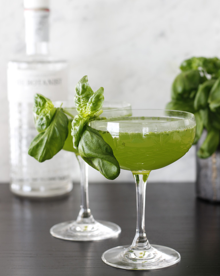 Basil Gimlet kokteill eins og hann er bestur Linda Ben