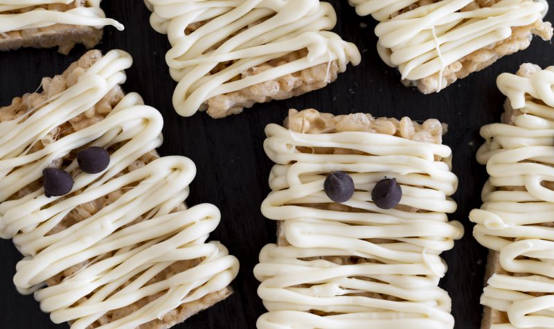 Halloween Rice Krispies múmíur