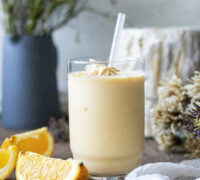 Engifer og appelsínu smoothie - appelsínuguli ónæmisstyrkjandi drykkinn