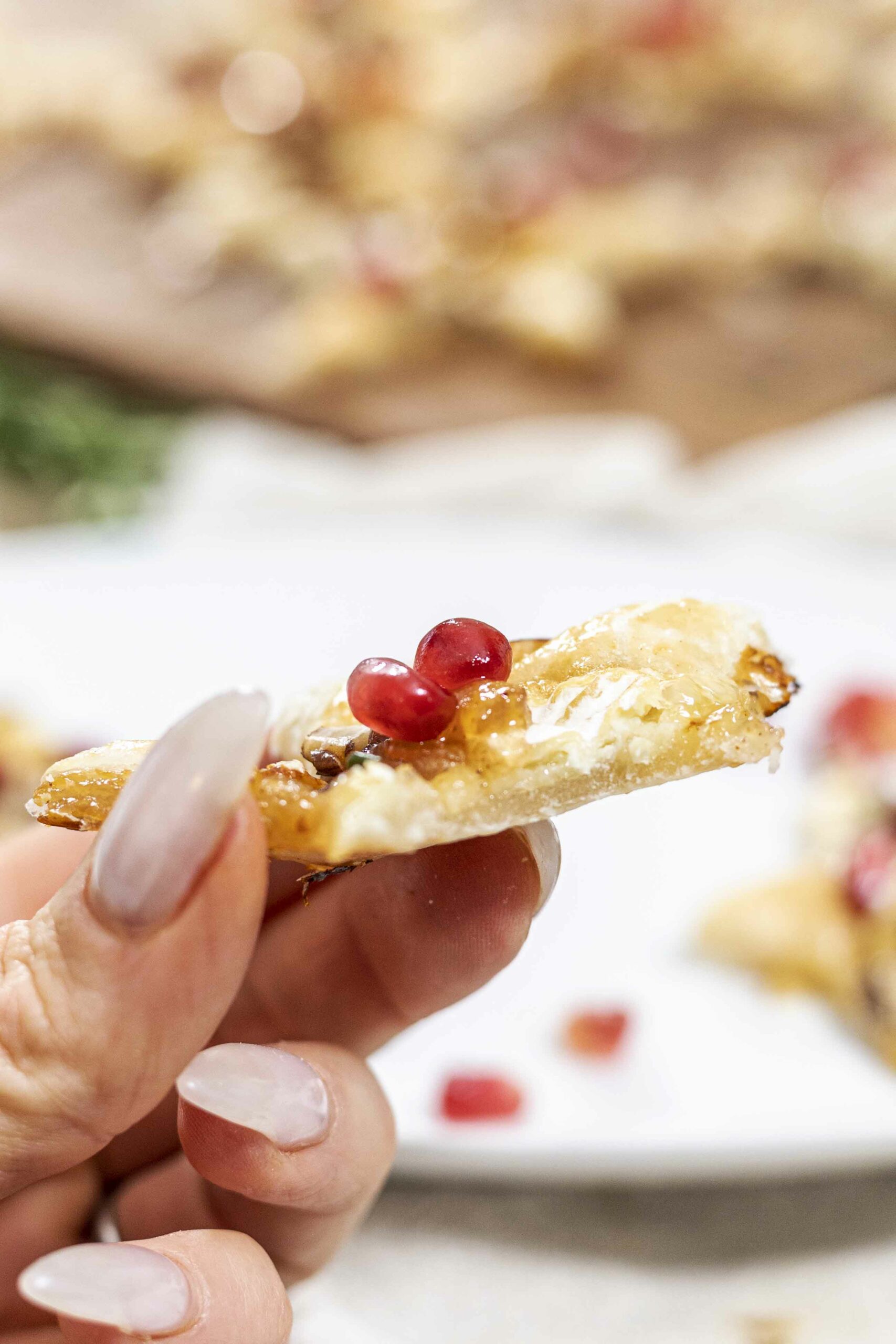 Forréttur - Brie smjördeigsbitar með eplasultu 