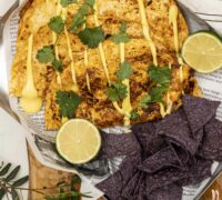 Djúsí taco með tættum kjúkling