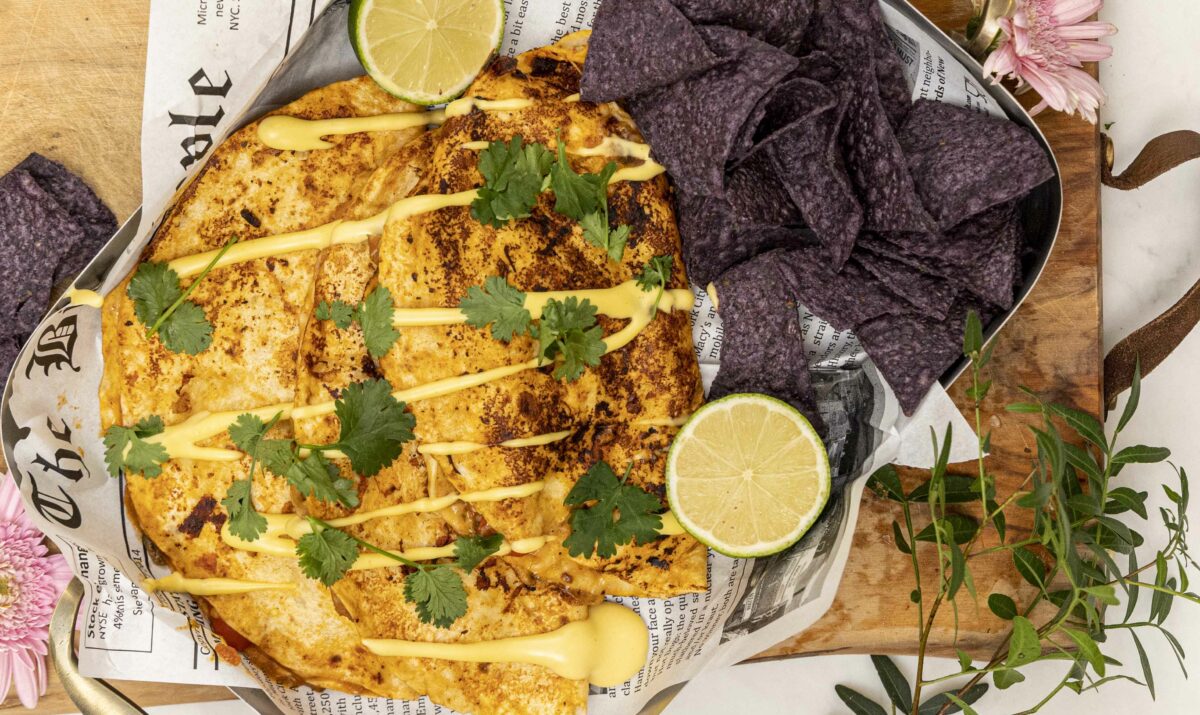 Djúsí taco með tættum kjúkling