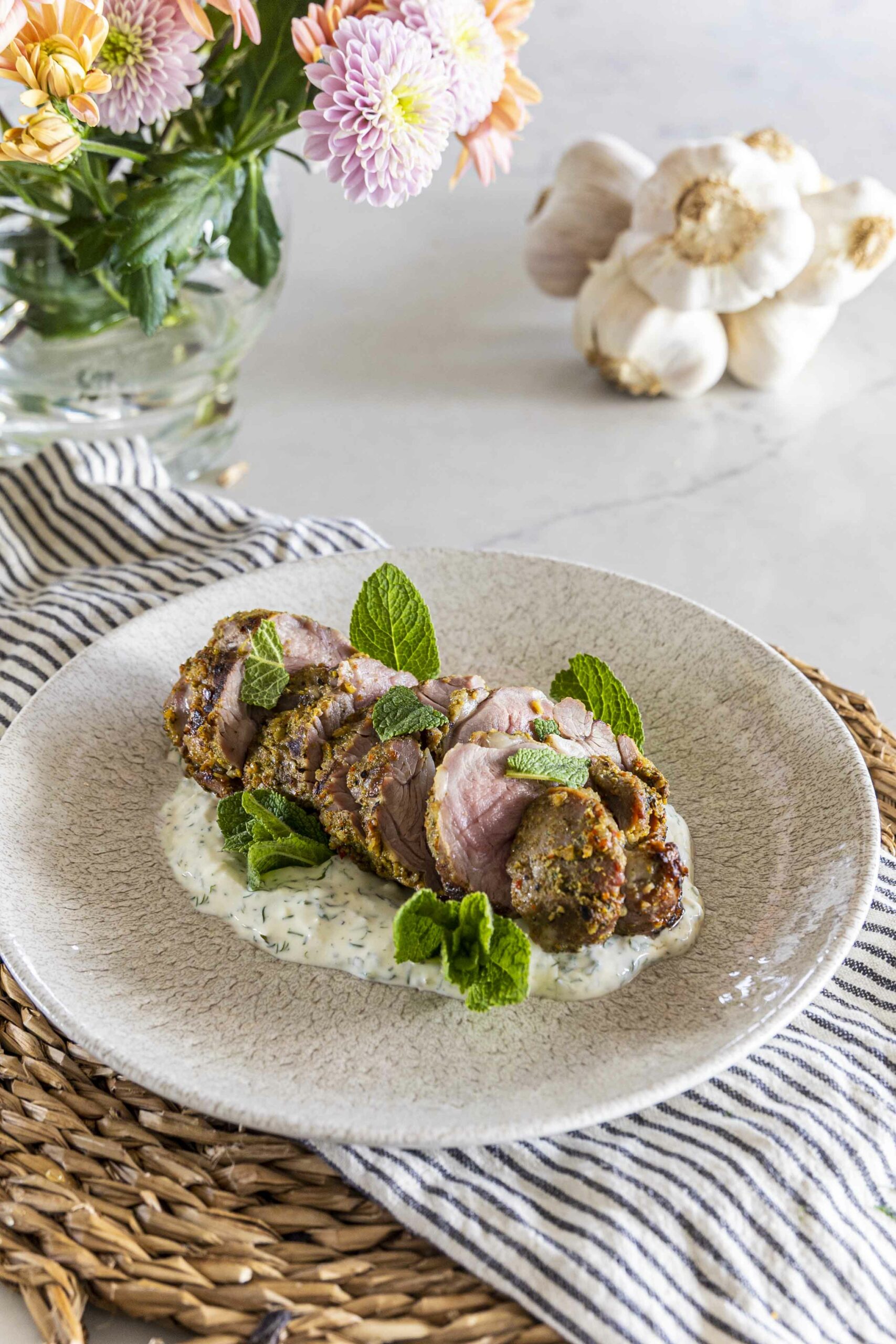 Köld grillsósa með kryddjurtum