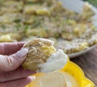 kramdar parmesan kartöflur með aioli derssingu