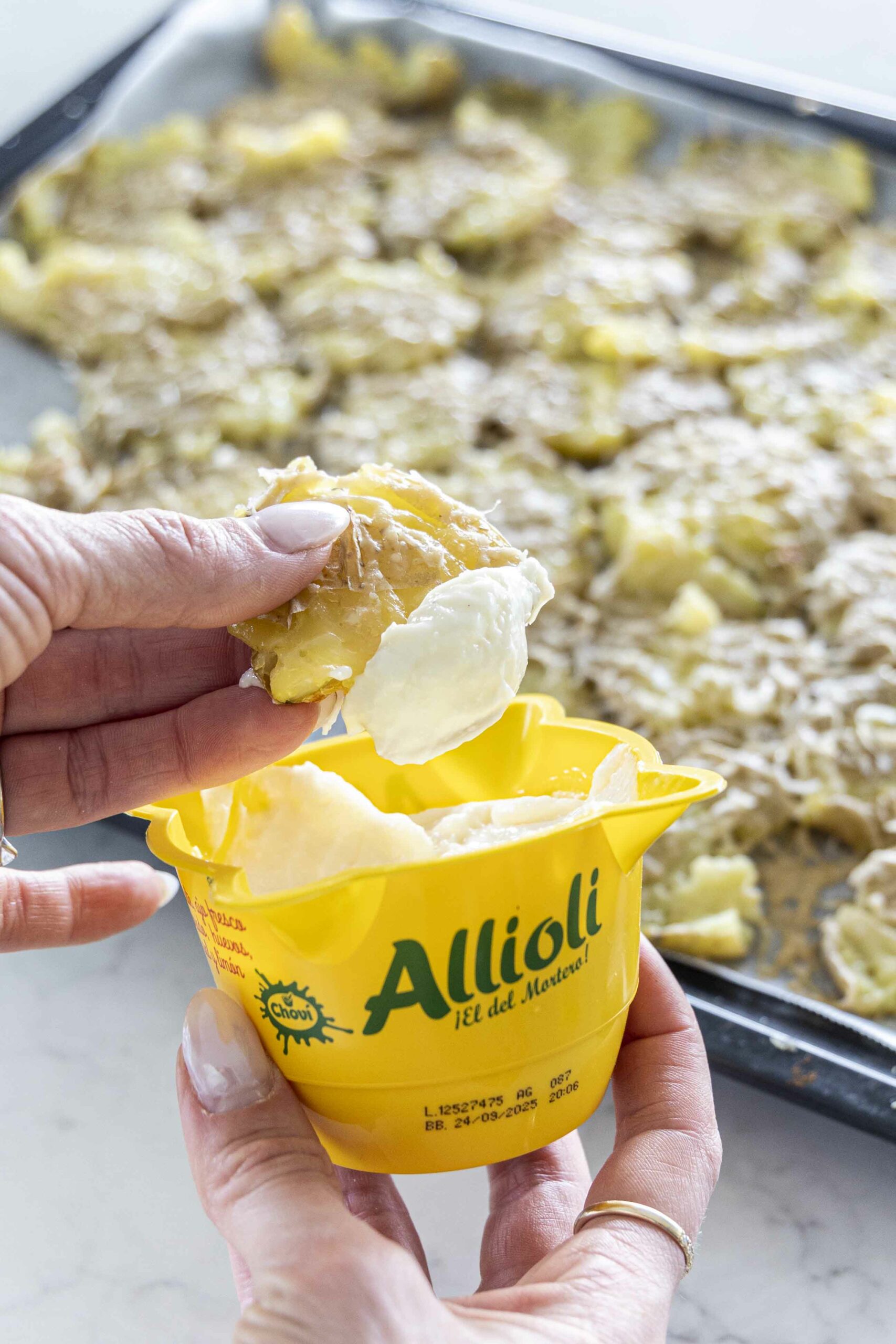 kramdar parmesan kartöflur með aioli derssingu