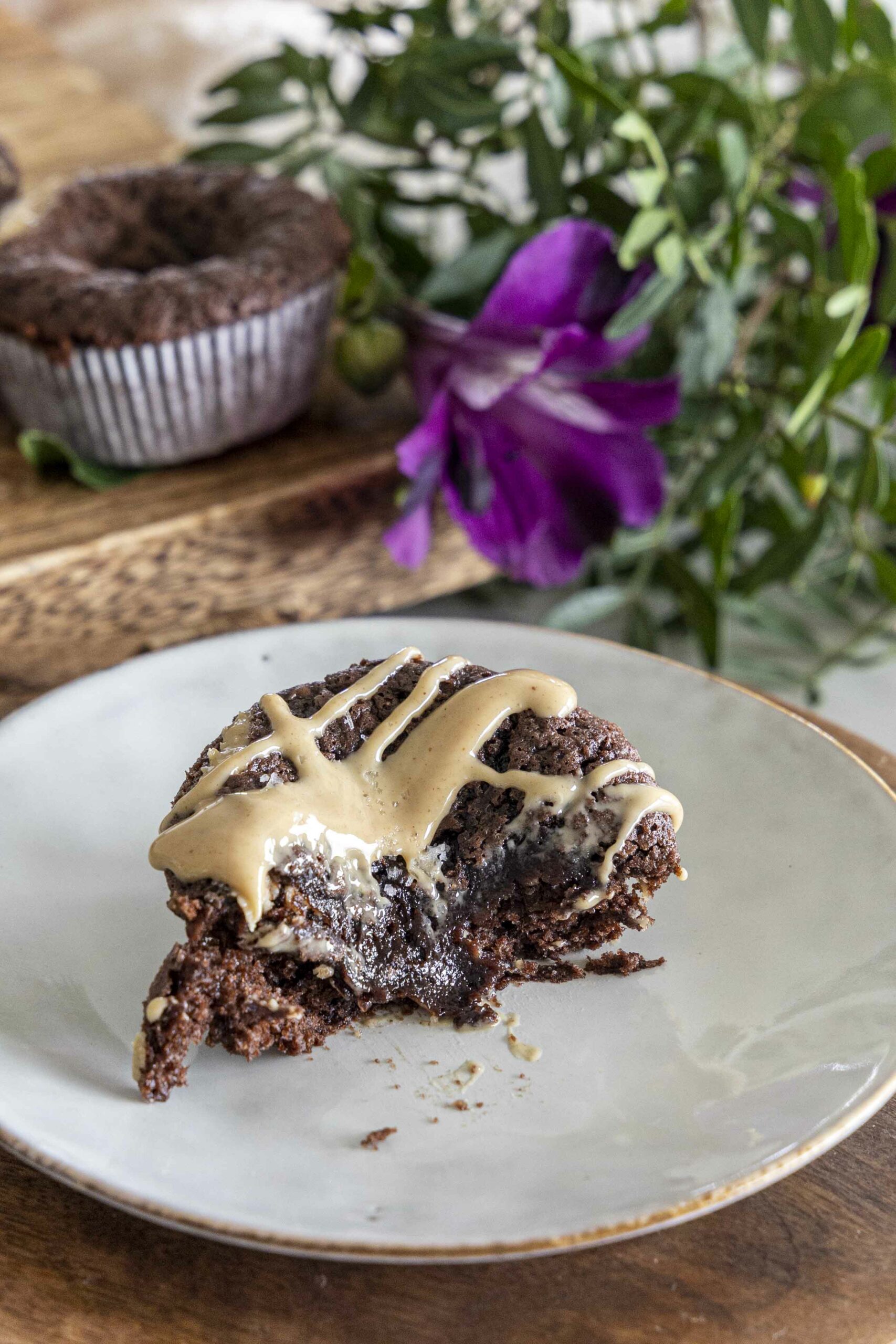 hnetursmjörs brownie bitar