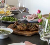 Hvítlauks og piparkryddlegnar þykkar lambakótilettur