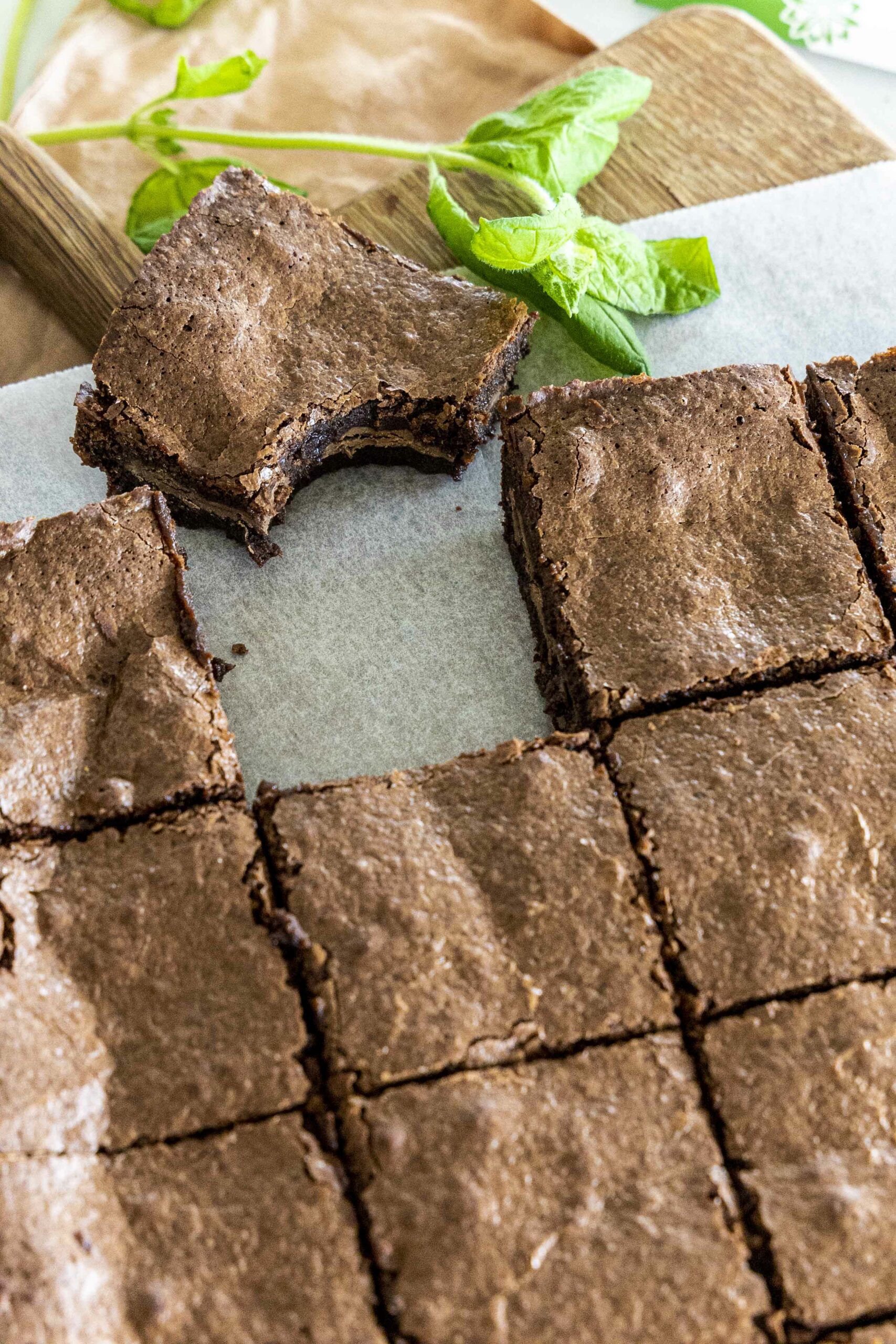 Piparmytu pralín brownie