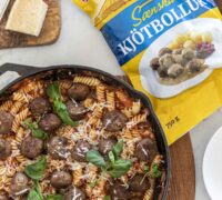 Kjötbollur og pasta