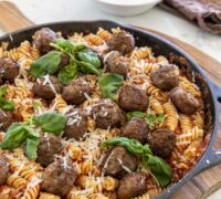 Kjötbollur og pasta