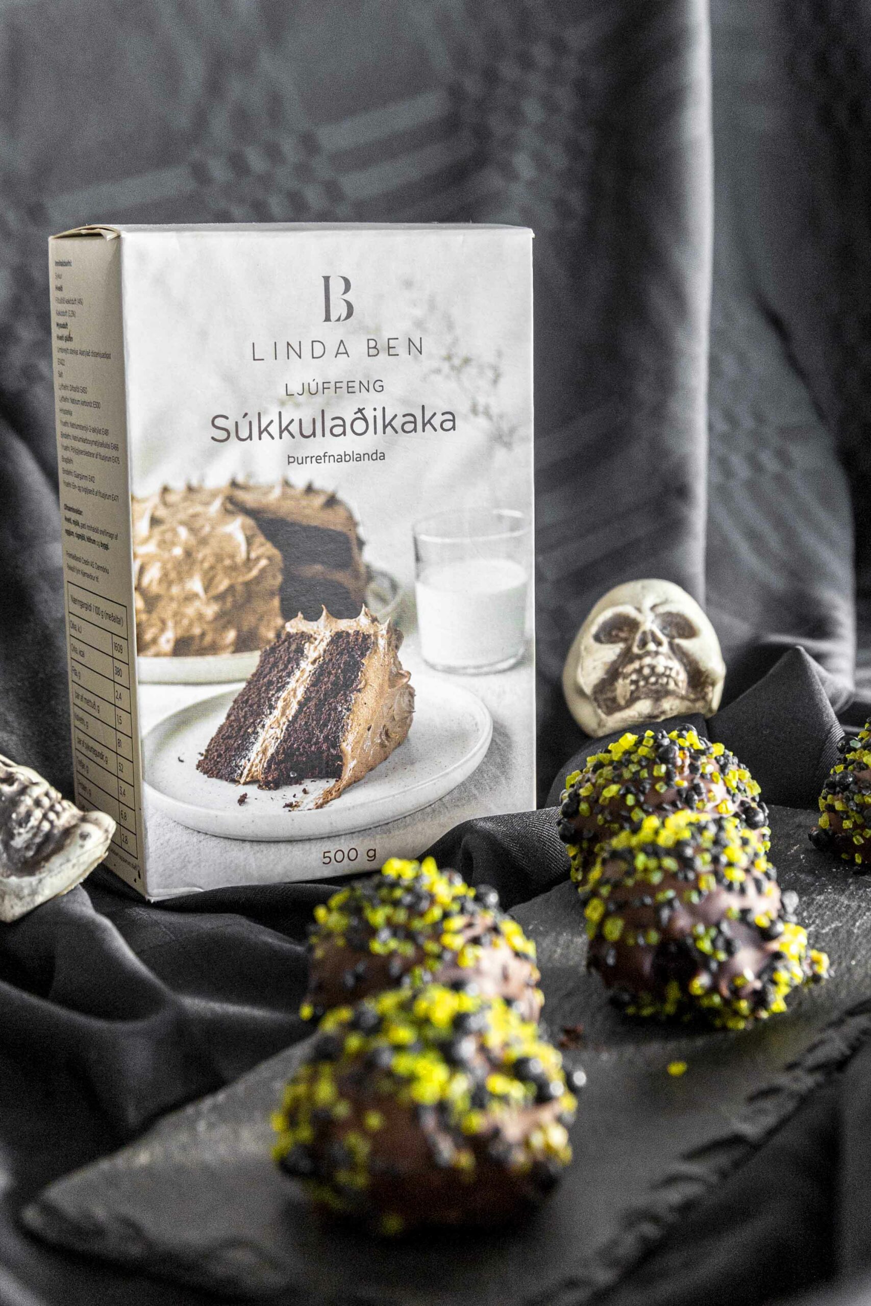 Halloween hrekkjavöku bakstur cake pops kökupinnar linda ben kökumix 