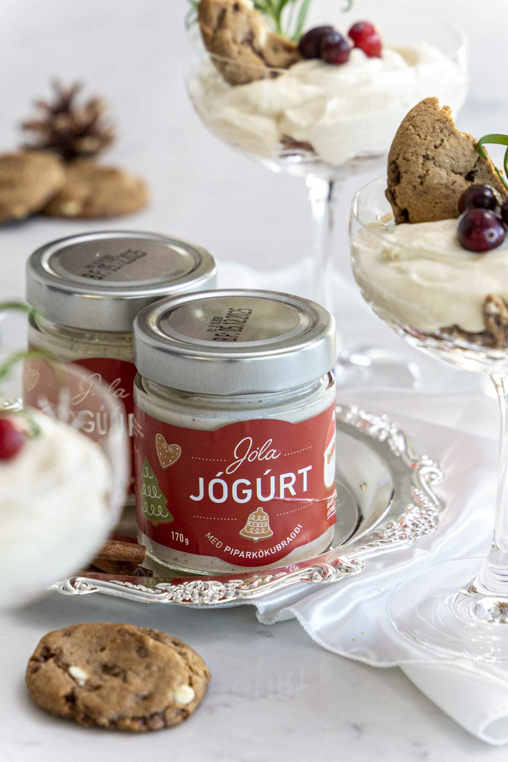 Piparköku jógúrtkökur með hvitu súkkulaði