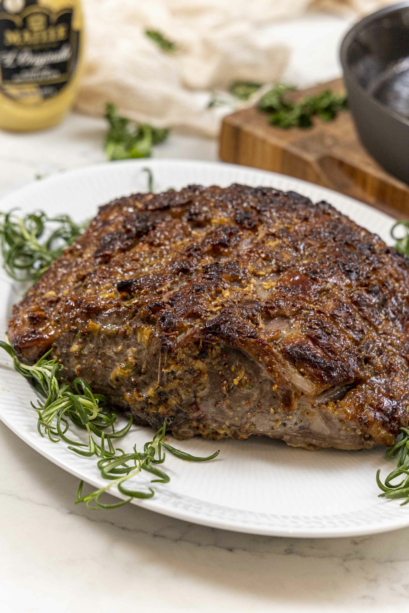 Lamba hryggur í sítrónu sinnepsmarineringu