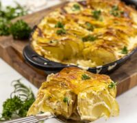 Ljúffengt rjómaosta kartöflugratín