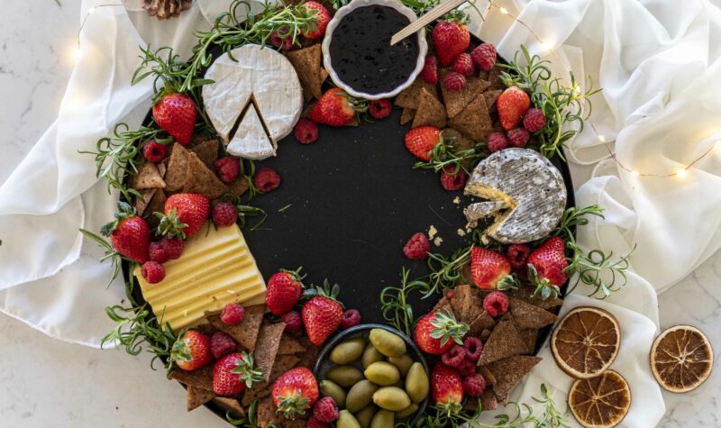 Jólaostabakki með piparköku snakki