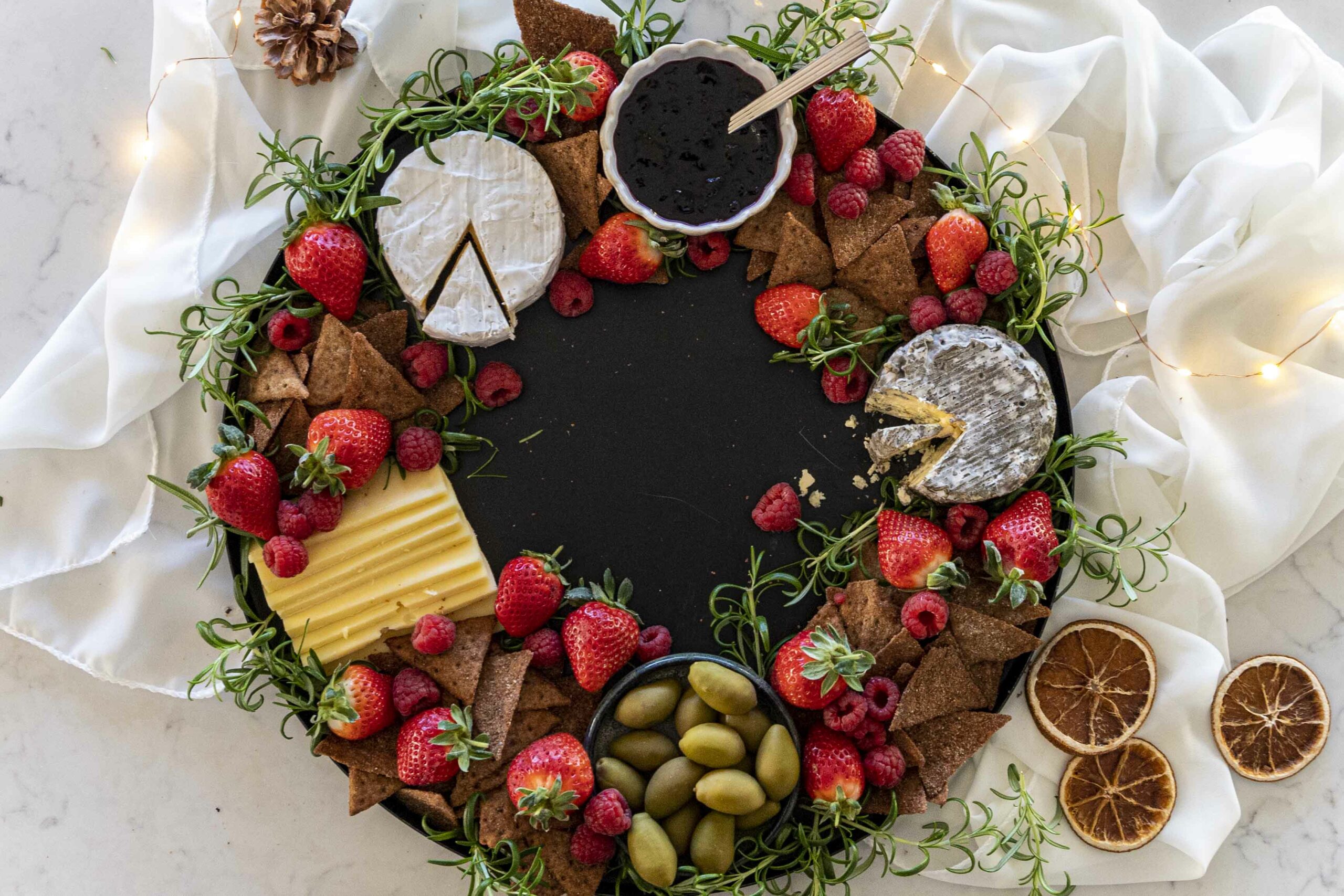 Jólaostabakki með piparköku snakki