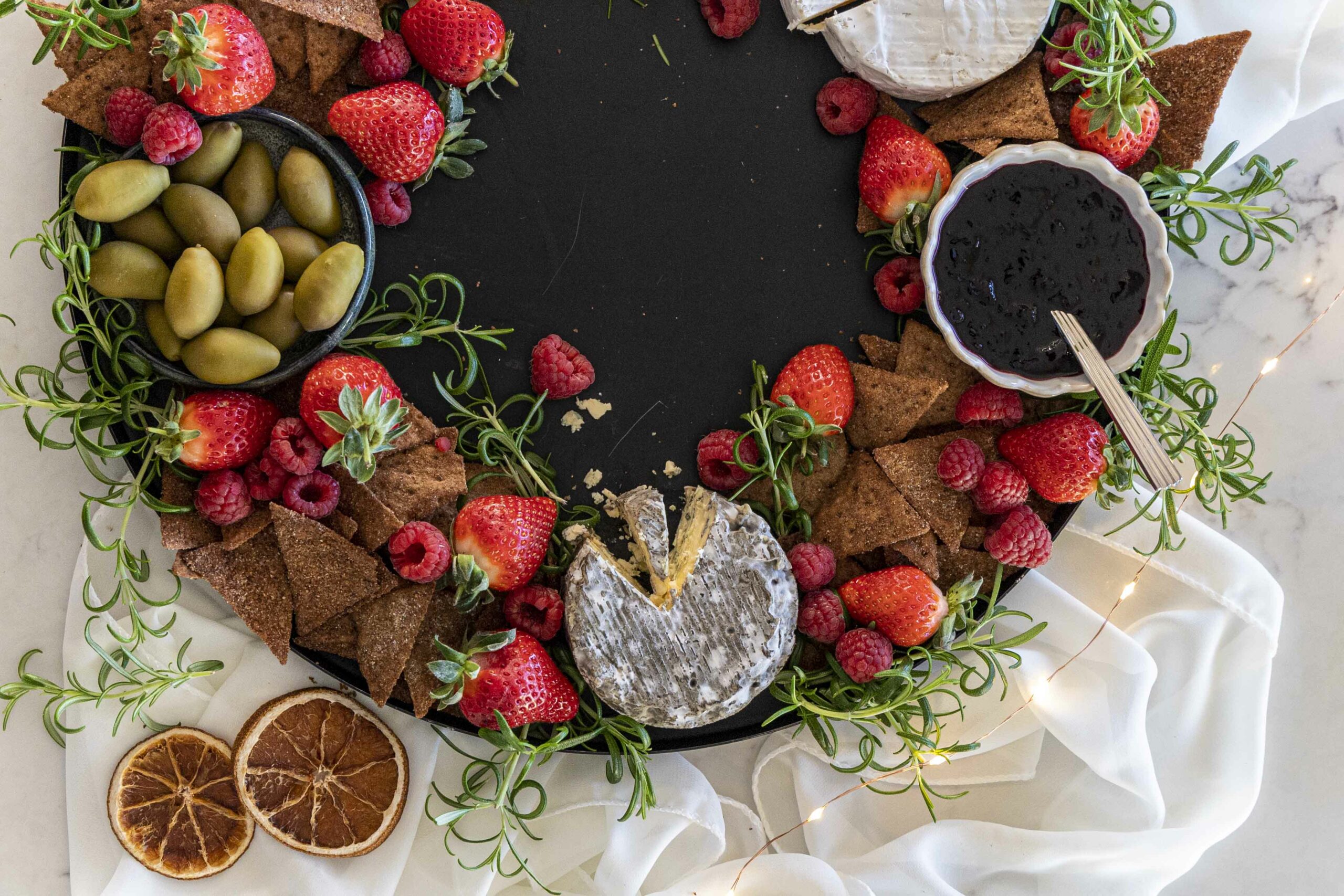 Jólaostabakki með piparköku snakki