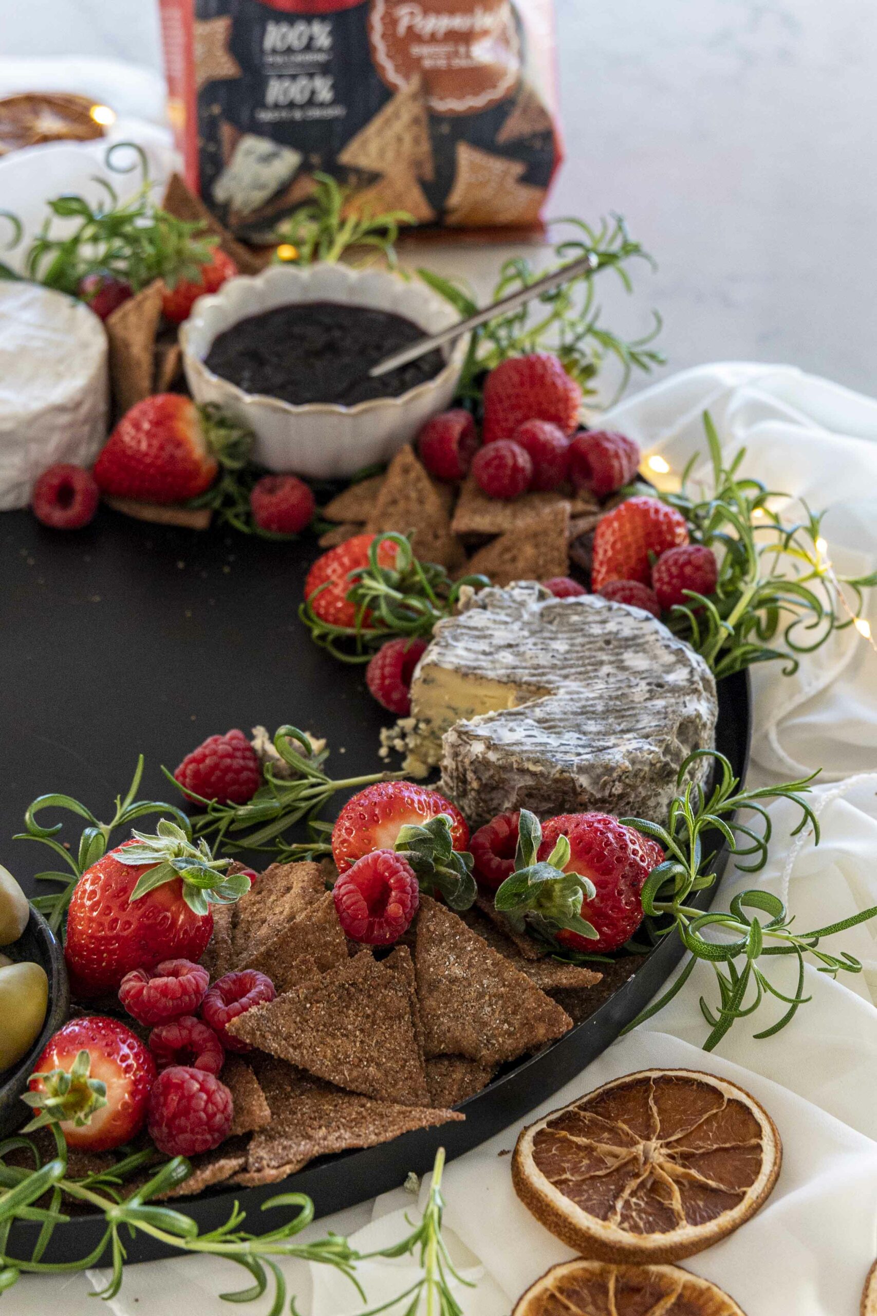 Jólaostabakki með piparköku snakki