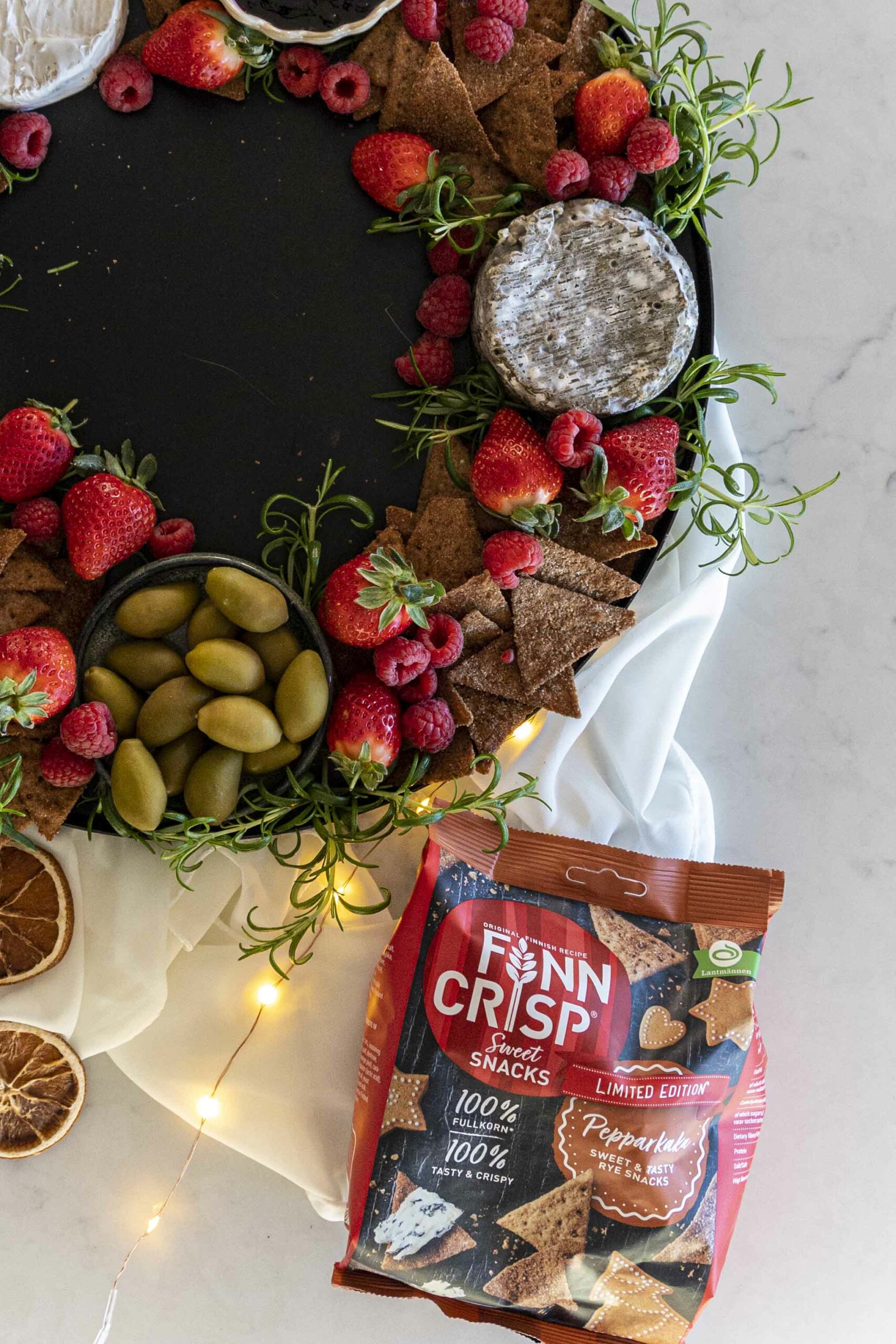 Jólaostabakki með piparköku snakki