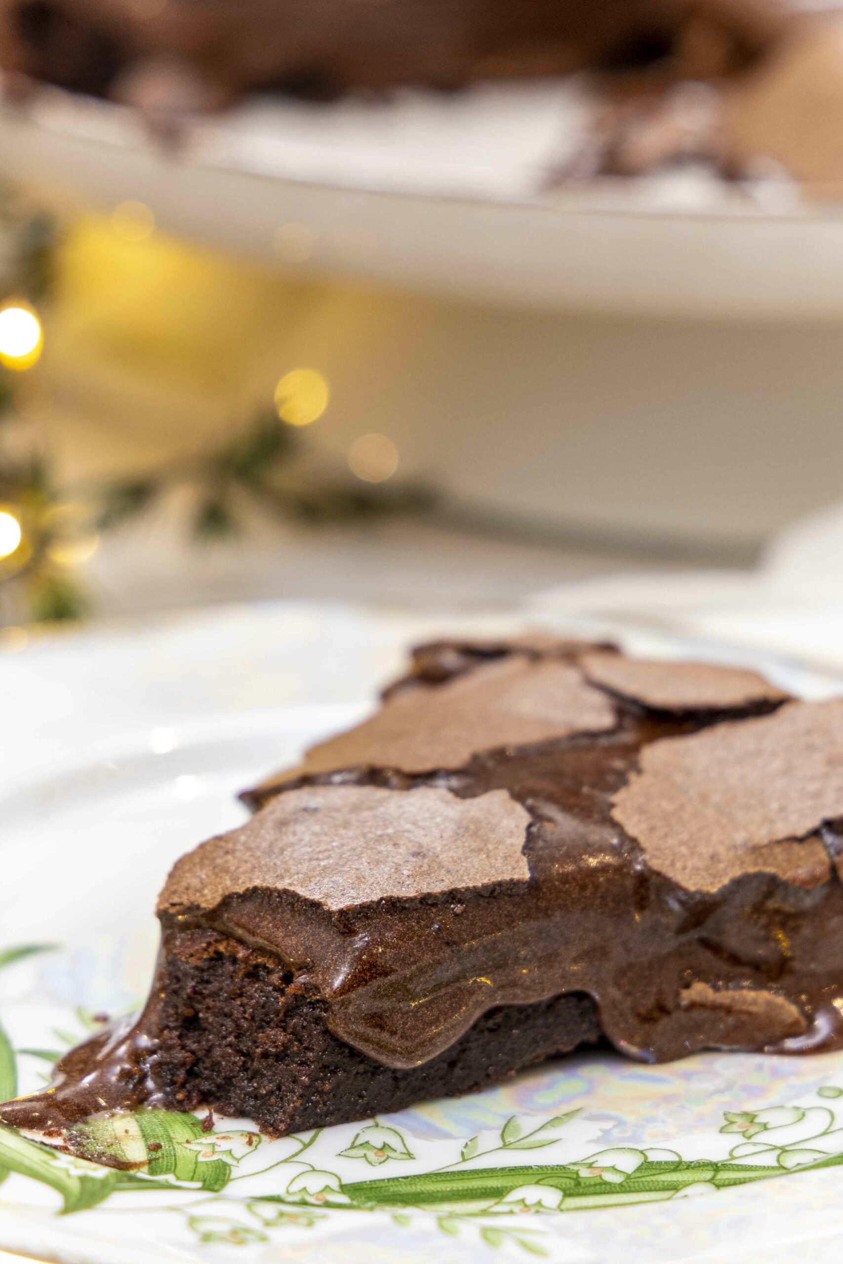Brownie súkkulaðikaka með blautum toppi