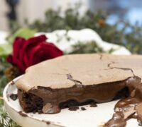 Brownie súkkulaðikaka með blautum toppi