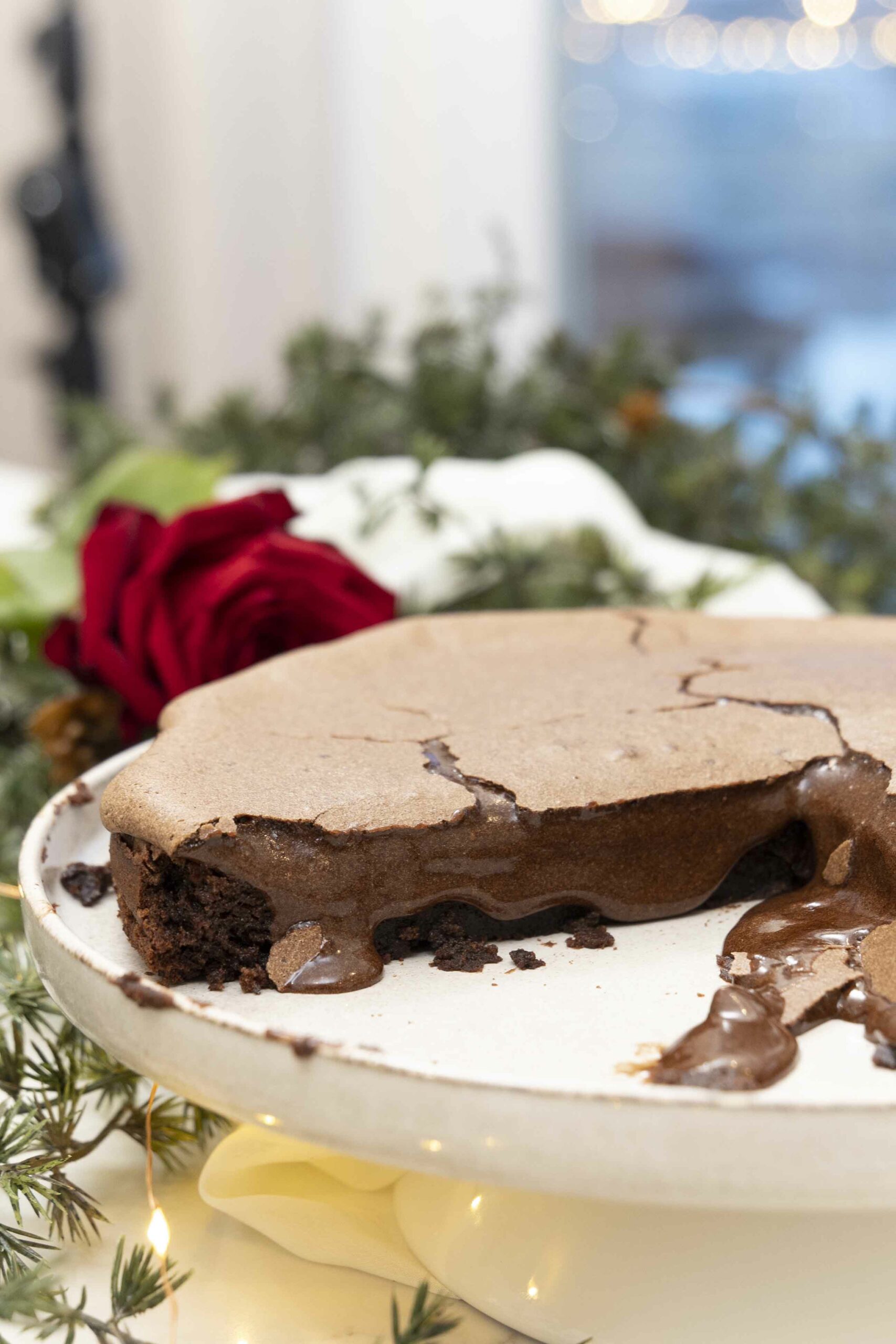 Brownie súkkulaðikaka með blautum toppi