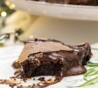 Brownie súkkulaðikaka með blautum toppi