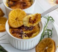 Cointreau Crème Brûlée með karamelluðum appelsínum