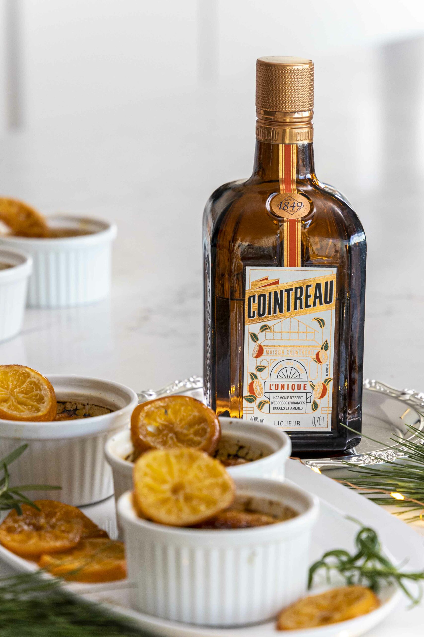 Cointreau Crème Brûlée með karamelluðum appelsínum