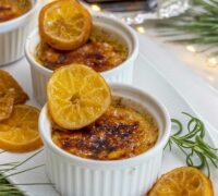 Cointreau Crème Brûlée með karamelluðum appelsínum