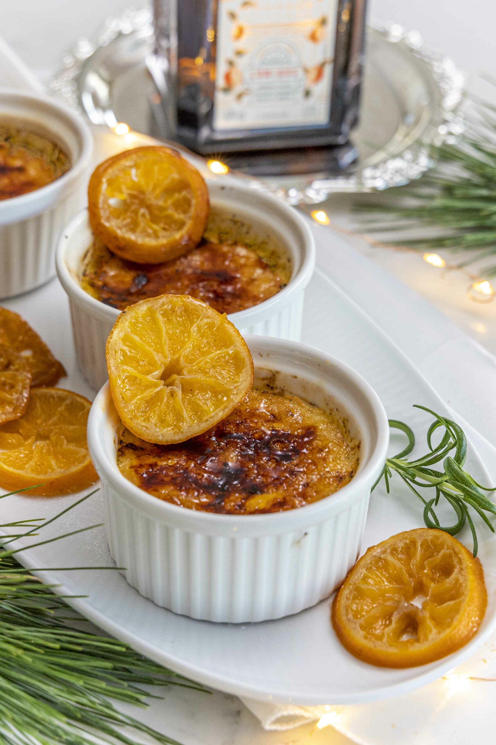 Cointreau Crème Brûlée með karamelluðum appelsínum