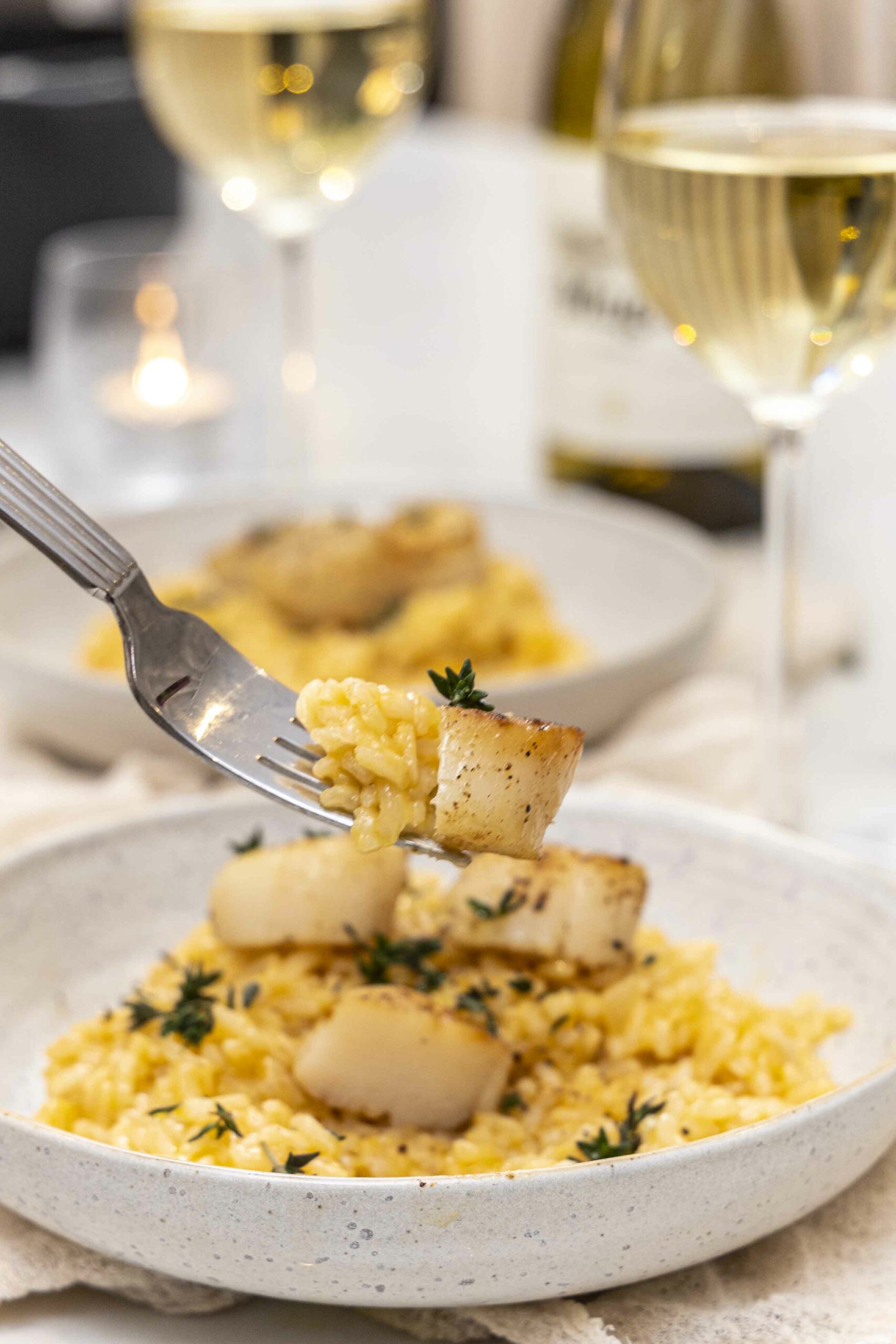 Hörpuskelja risotto