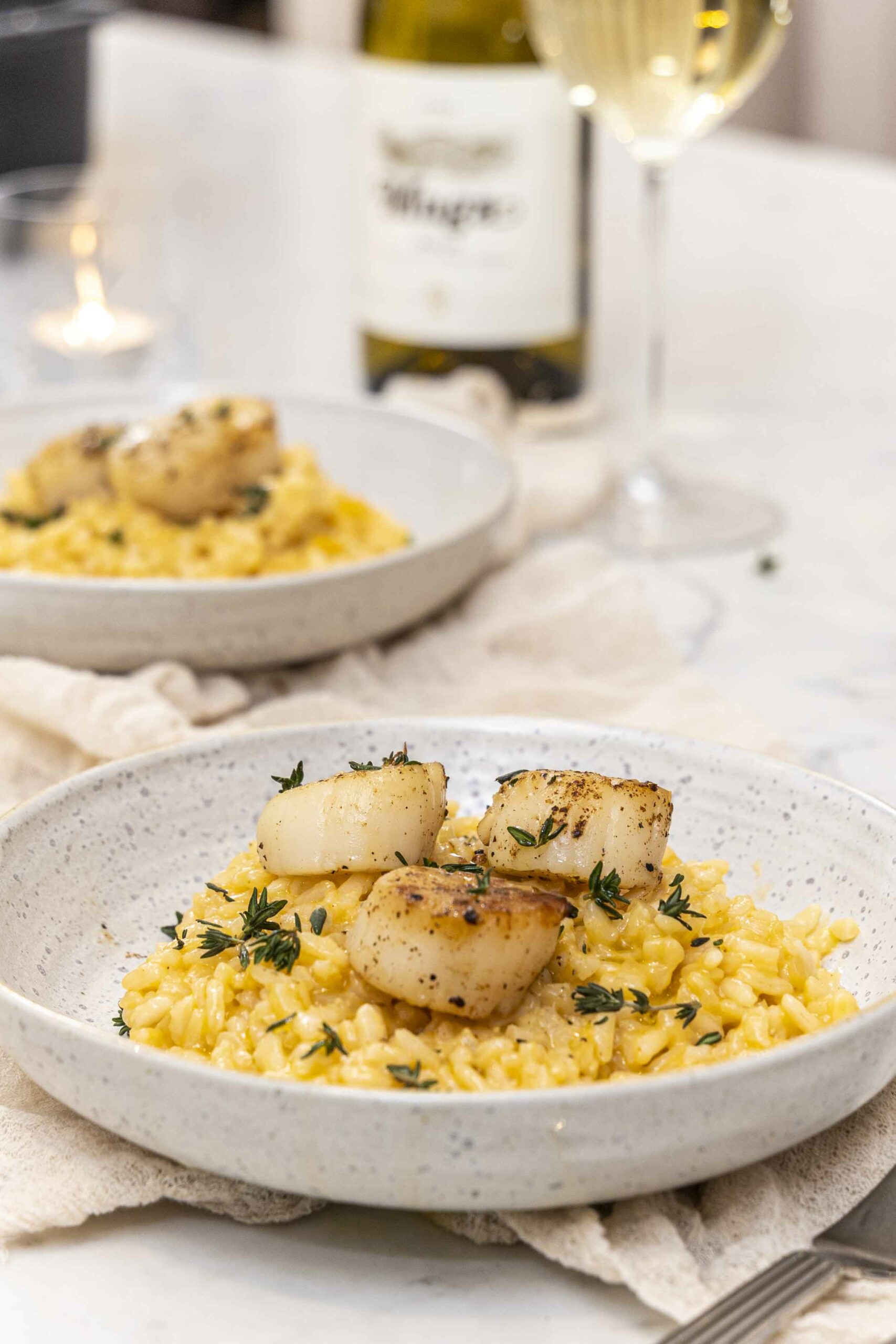 Hörpuskelja risotto