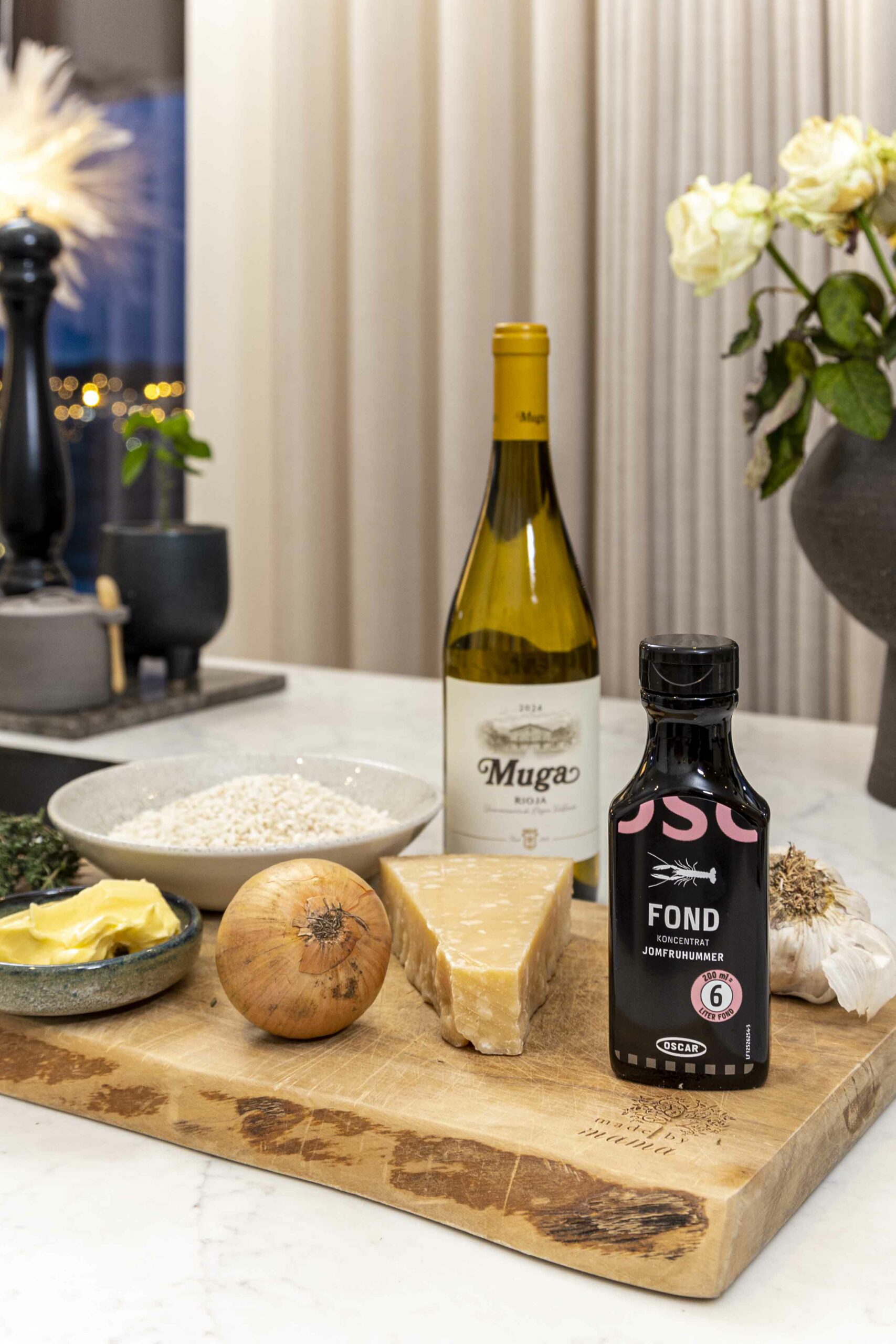 Hörpuskelja risotto