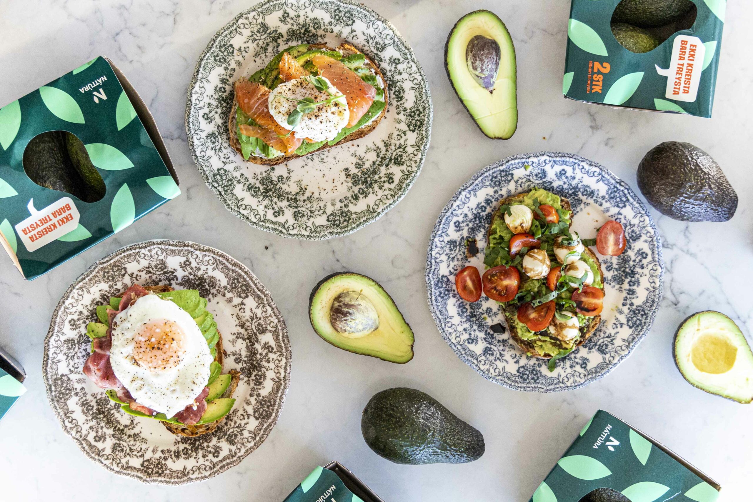 Avocado toast avokadó brauð á 3 vegu