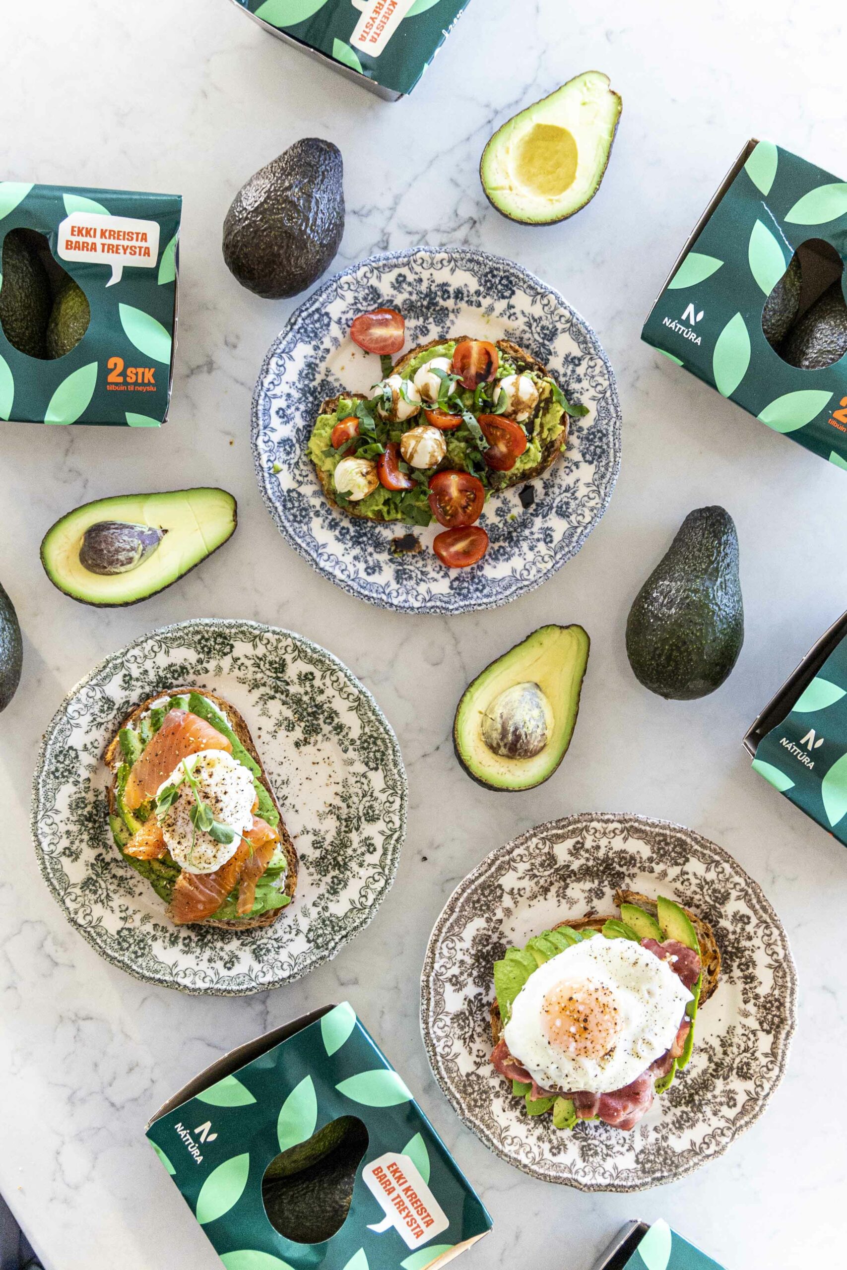 Avocado toast avokadó brauð á 3 vegu