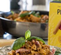 Hollt og próteinríkt kjúklingapasta í pestó