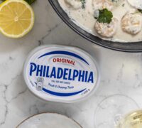 Risarækjur í hvítvínsrjómasósu