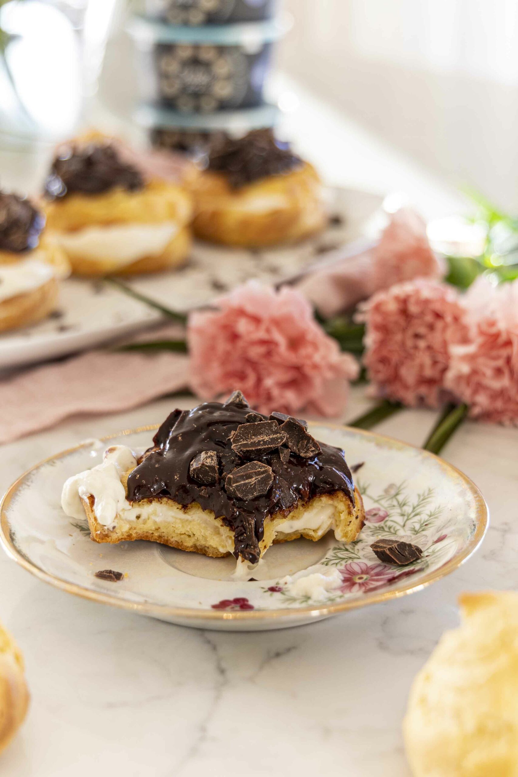 Stracciatella vatnsdeigsbollur