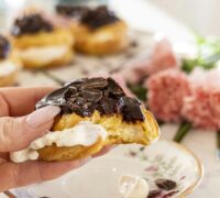 Stracciatella vatnsdeigsbollur