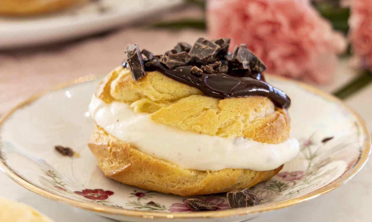 Stracciatella vatnsdeigsbollur