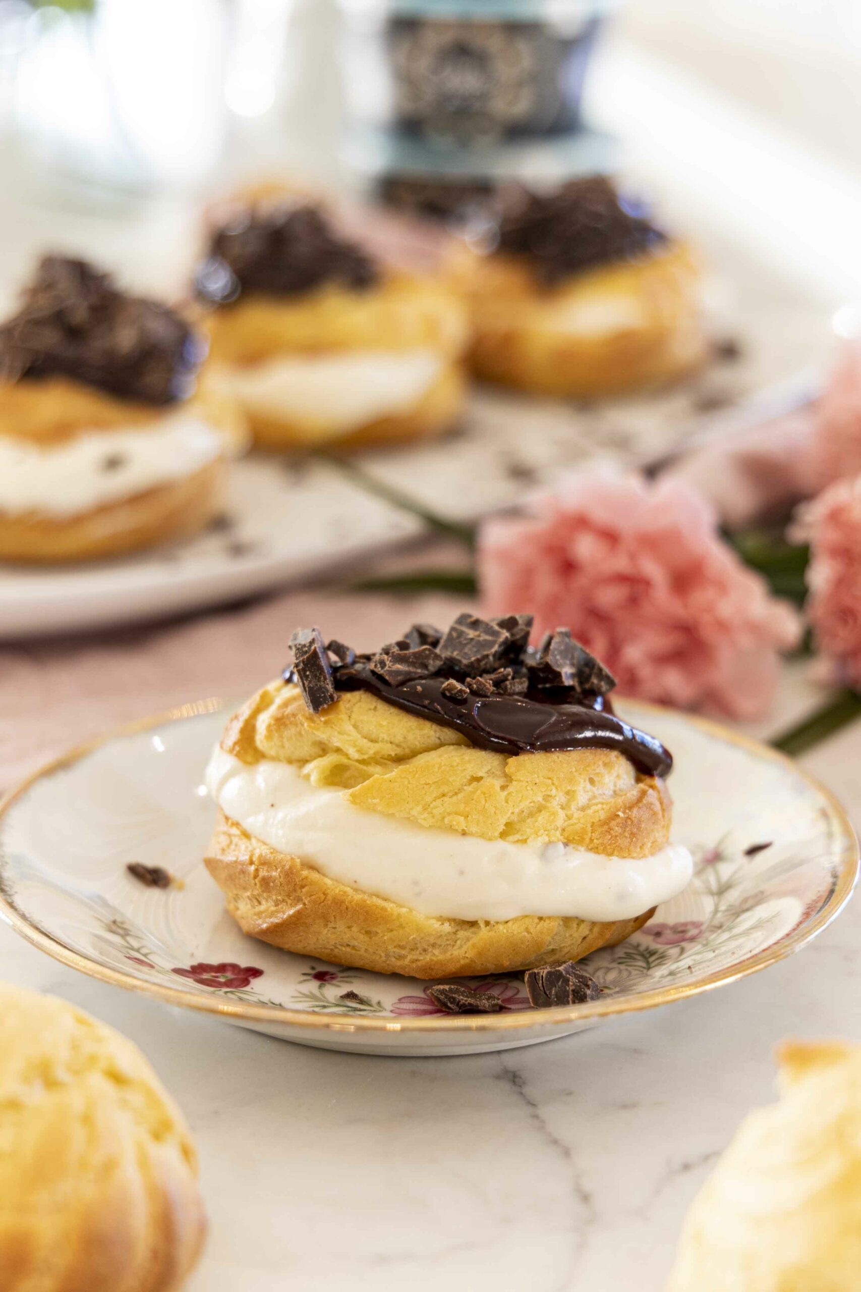 Stracciatella vatnsdeigsbollur