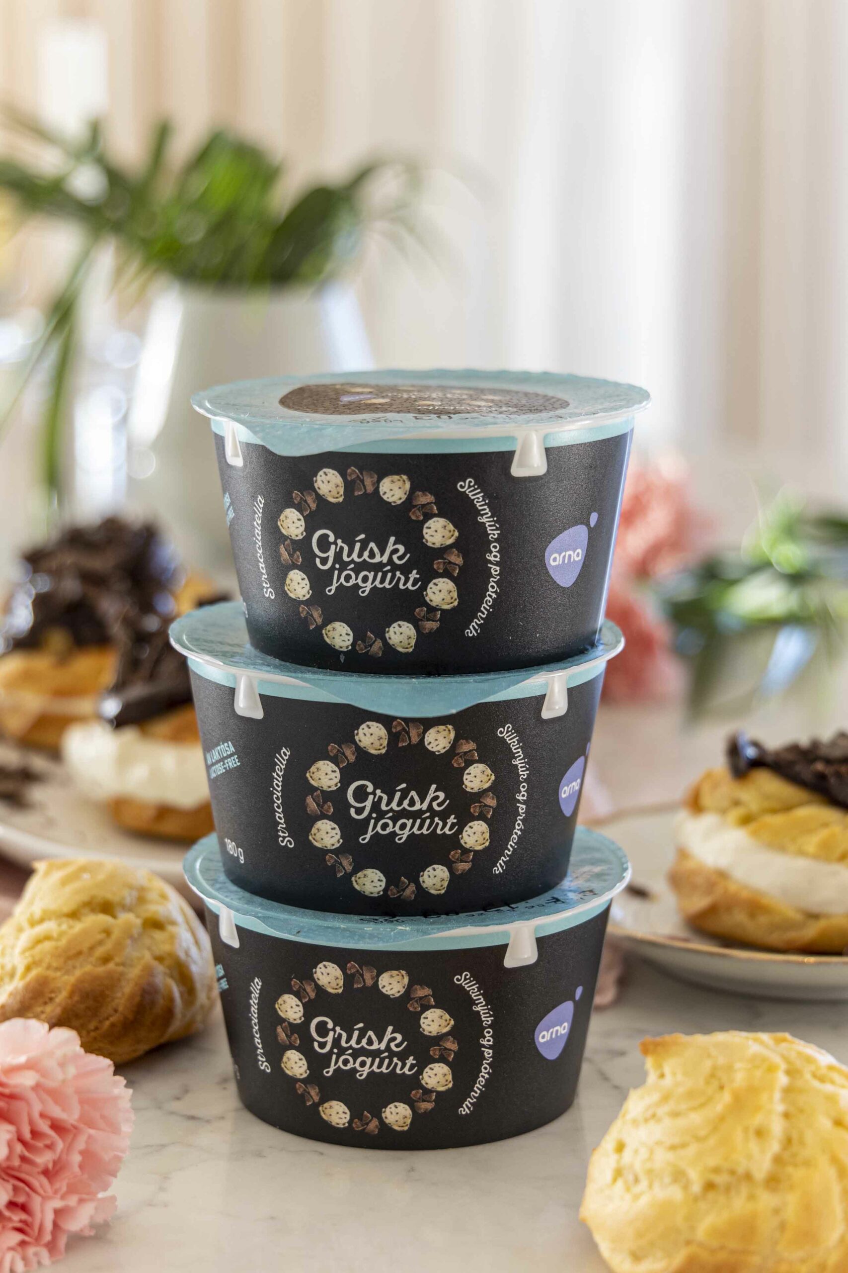 Stracciatella vatnsdeigsbollur