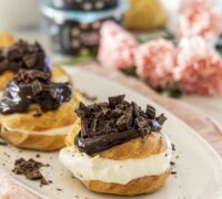 Stracciatella vatnsdeigsbollur