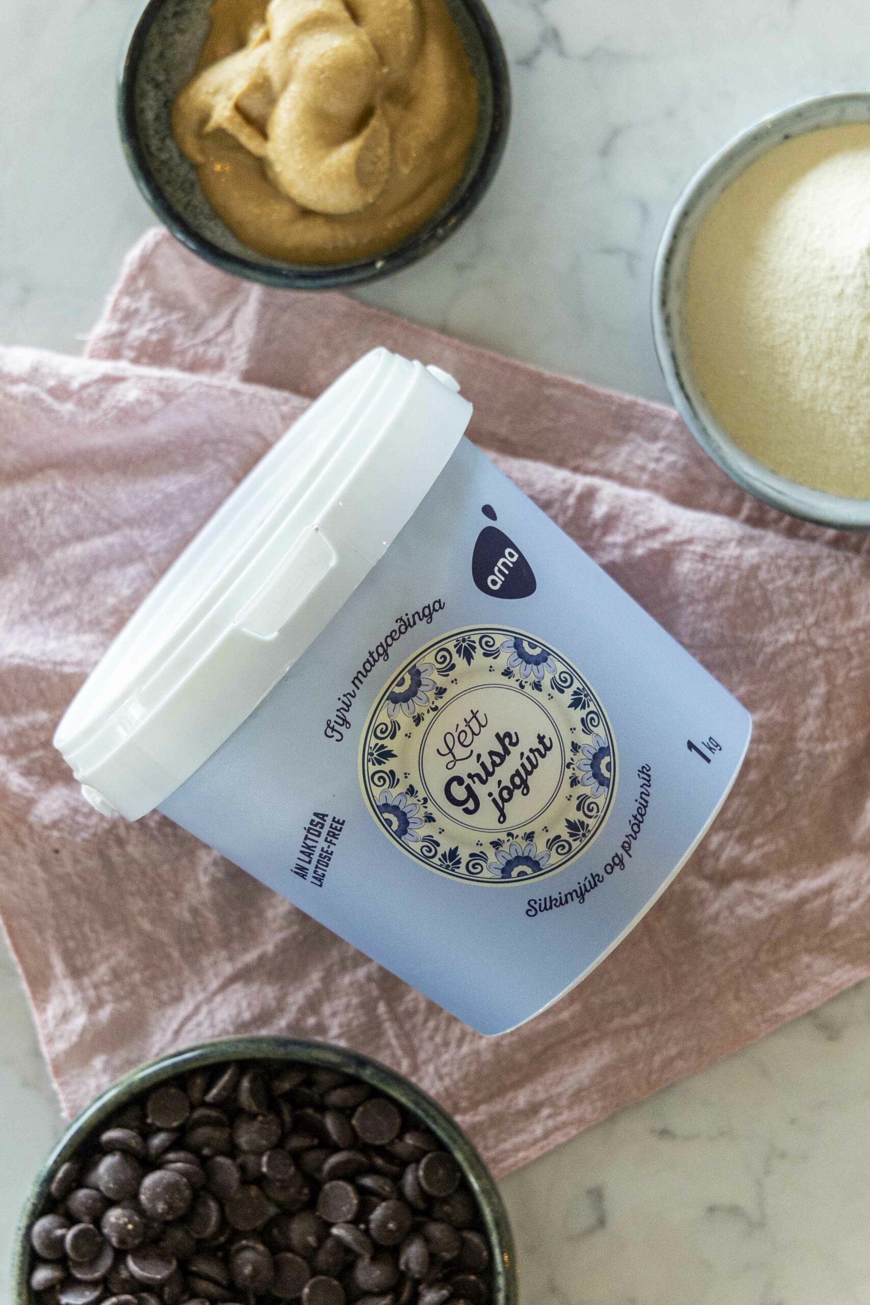 Próteinríkt Grískt jógúrt kökudeig