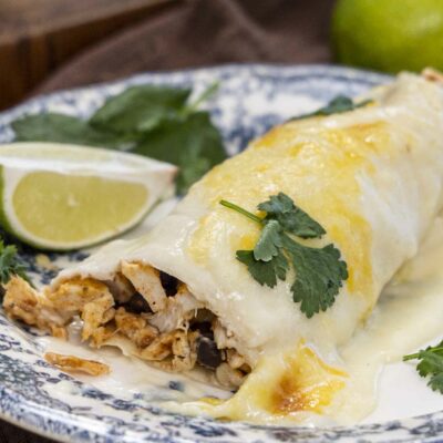 Extra djúsí Enchiladas í hvítri sósu