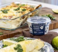 Extra djúsí Enchiladas í hvítri sósu