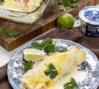 Extra djúsí Enchiladas í hvítri sósu