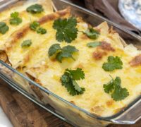 Extra djúsí Enchiladas í hvítri sósu