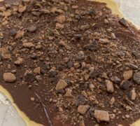 Súkkulaðisnúðar með krönsí kextoppi